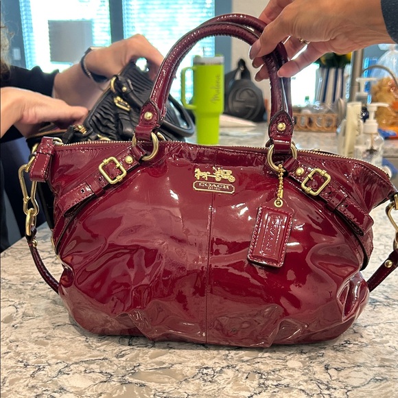 Coach Glossy Burgundy Satchel - Picture 1 of 1